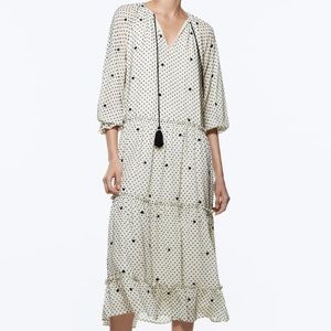ZARA NWT Dotted Dress size SMALL